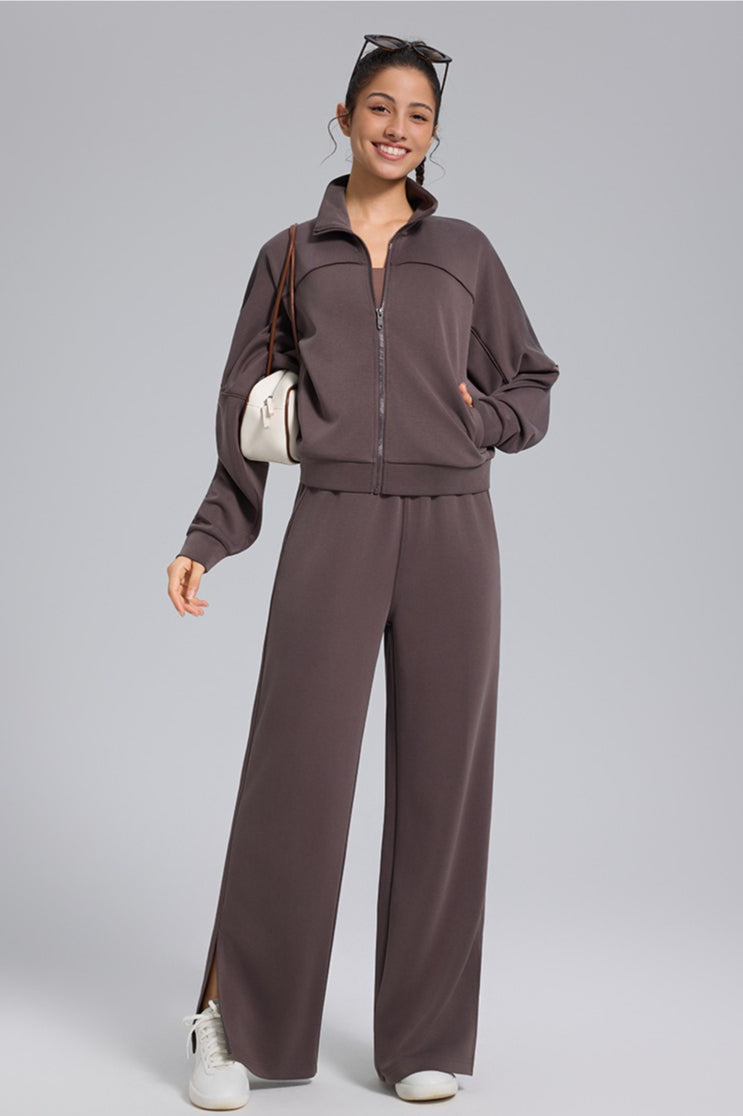 Zip Cardigan Loose Athletic Outdoor Yoga Long Sleeve Jacket