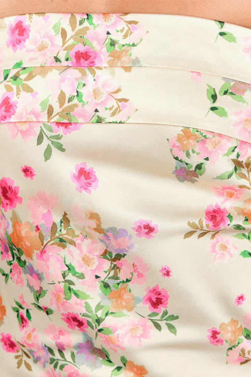 Off Shoulder Backless Maxi Floral Dress