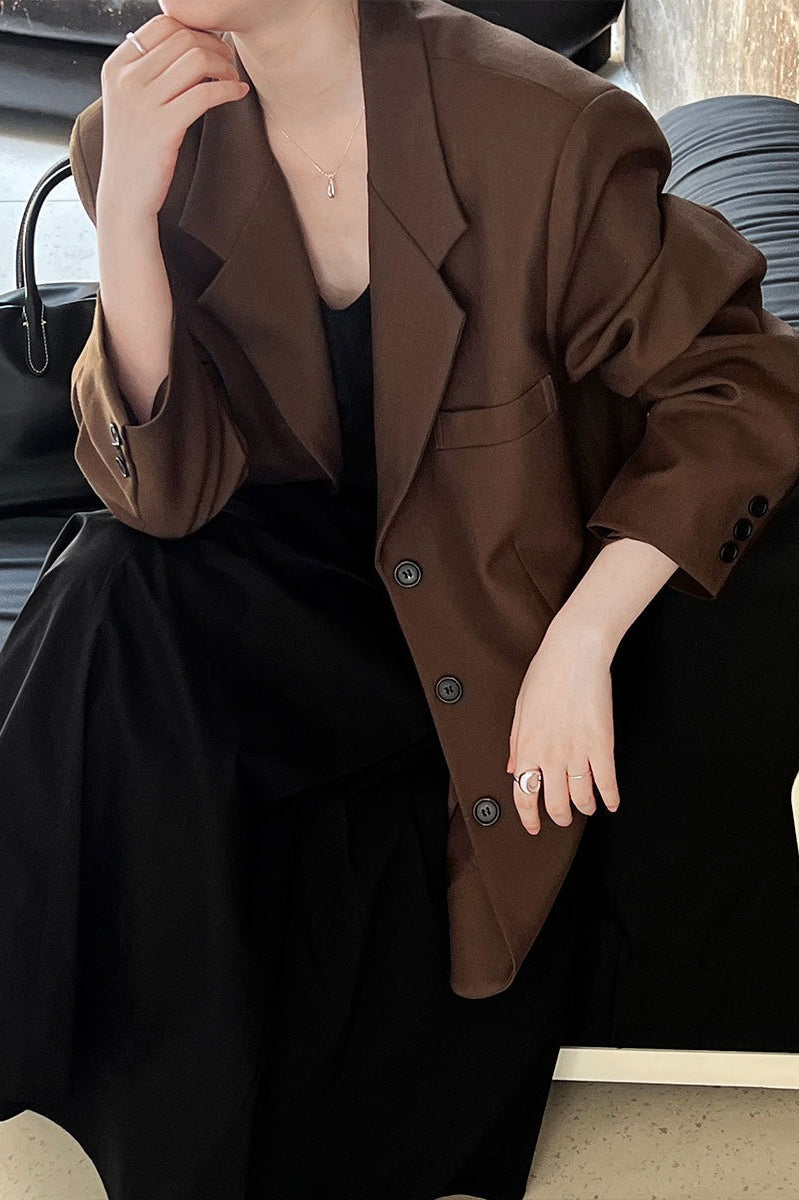 Vintage neformální sako s dlouhým rukávem