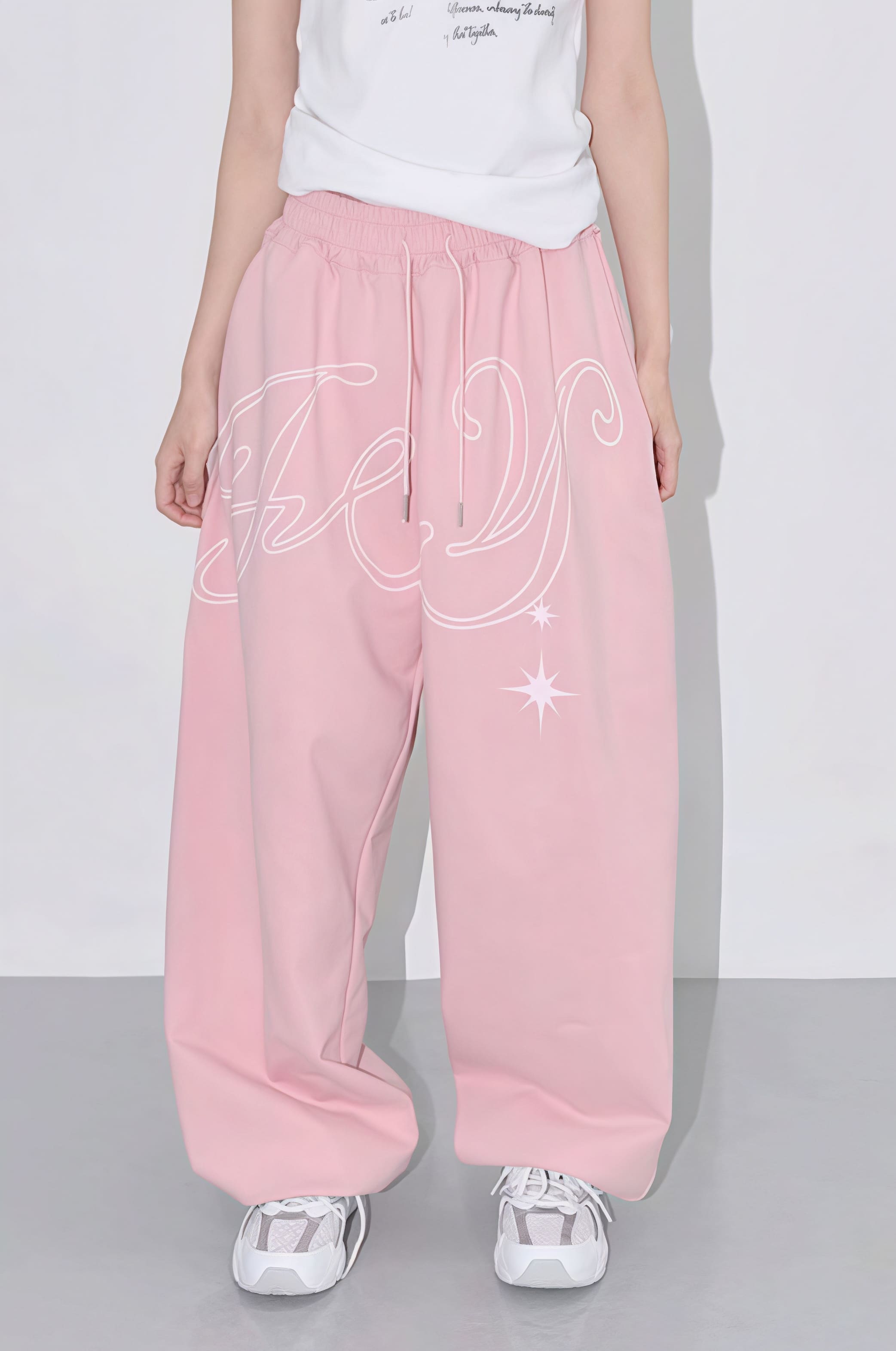 Pantalon droit ample à motifs rétro hip-hop