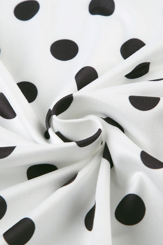 Punkte-Muster Neckholder Rückenfreies Enganliegendes Kleid