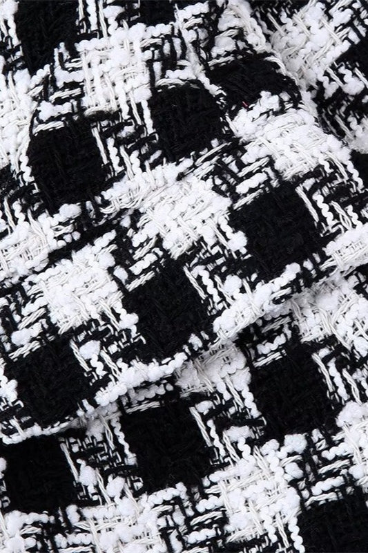 Blazer cruzado de pata de gallo