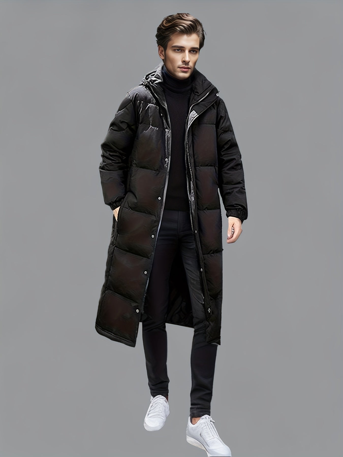 Manteau doudoune long capuche Homme