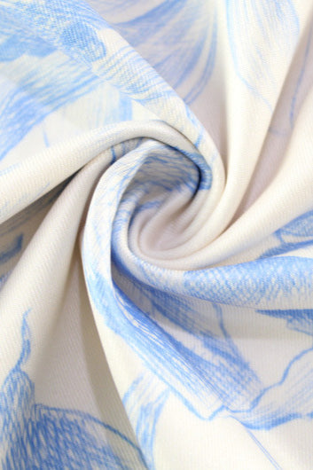 Slim Fitted Spaghetti Strap Retro Floral Dress