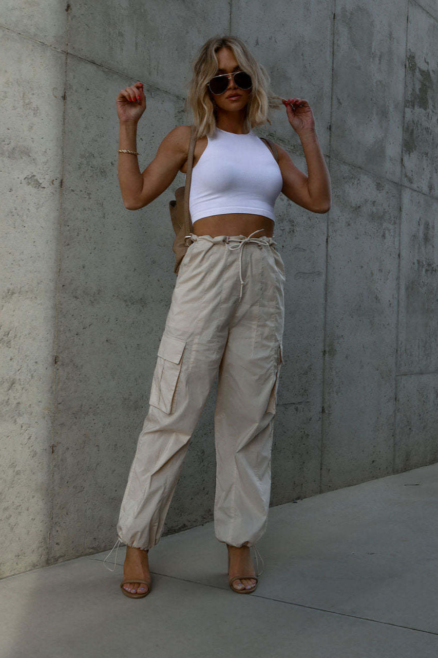Street Style Drawstring Cargo Pant