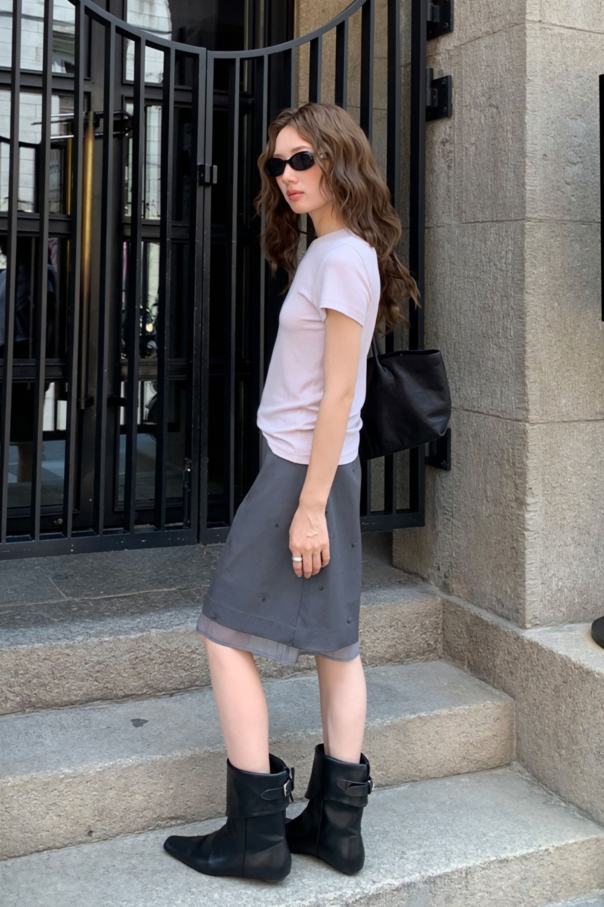 Floral Embroidered Mesh Mini Skirt