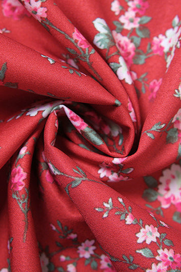 Low Cut Color Block Spaghetti Strap Floral Dress