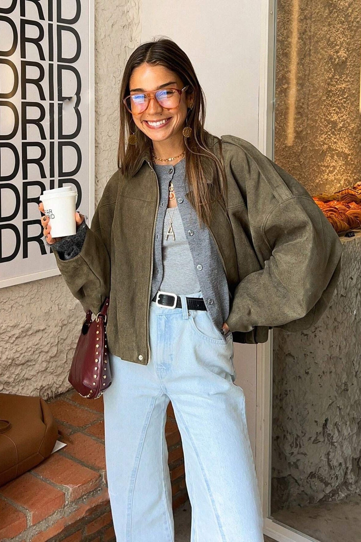 Batwing Sleeve Bomber Jacket