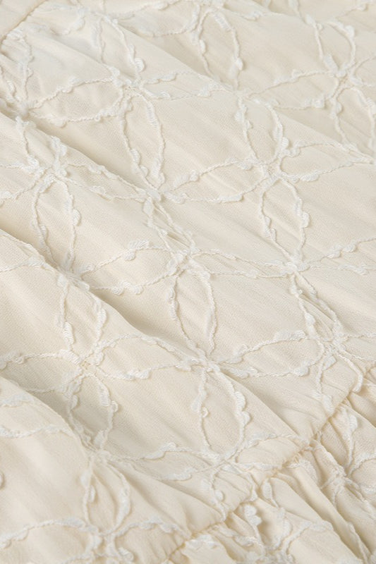 Strukturierter Maxirock mit hohem Schlitz