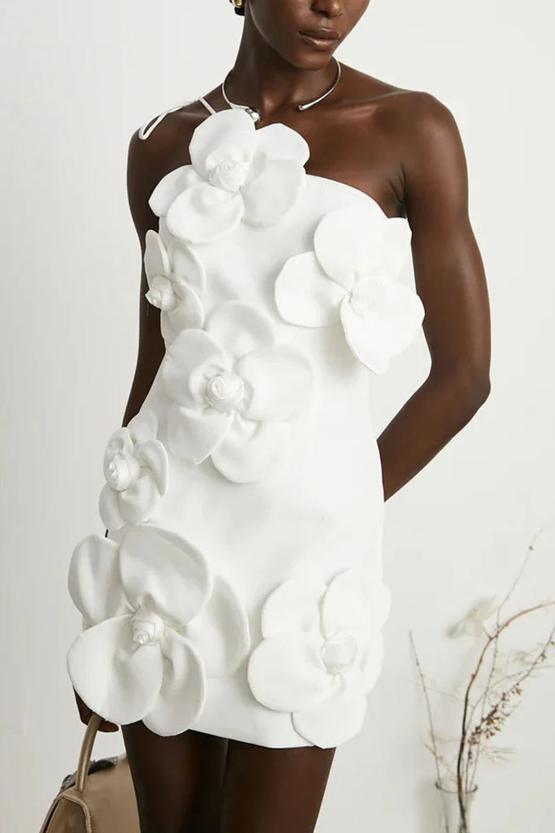 Patchwork-Applikationskleid im Bohème-Stil