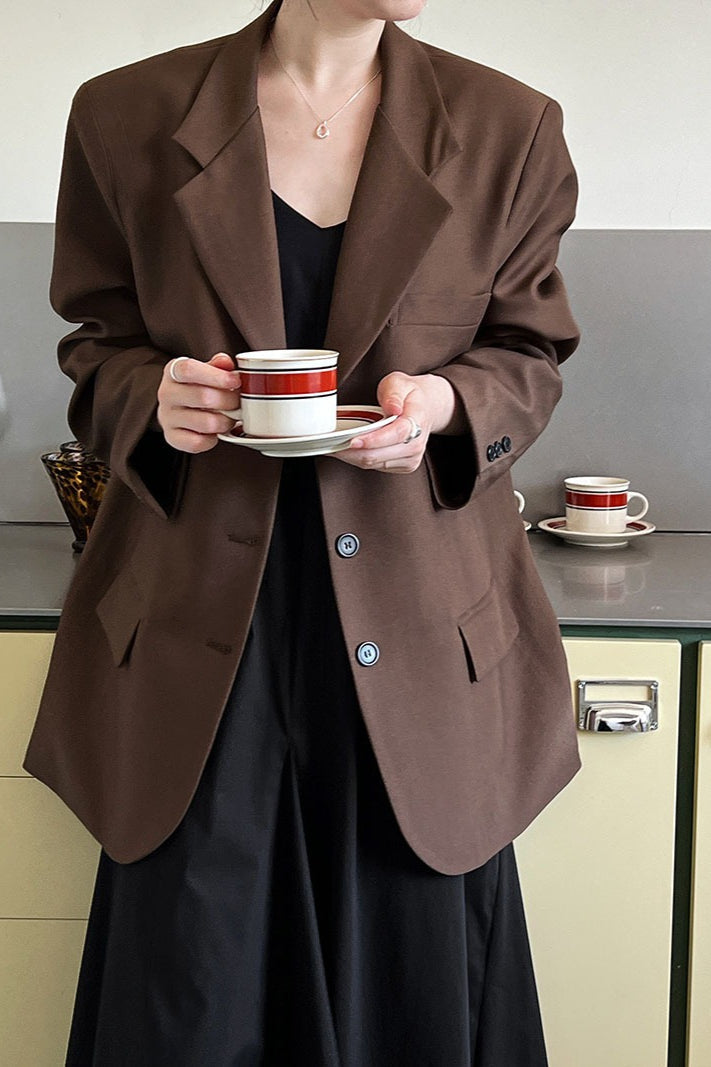 Vintage neformální sako s dlouhým rukávem