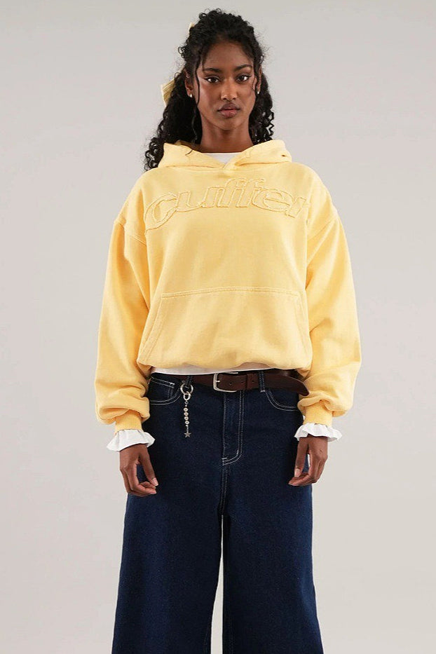 Sweat à capuche décontracté à manches longues avec lettres 3D en relief