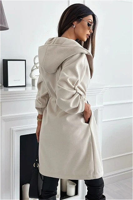 Hooded Belted Trench Coat