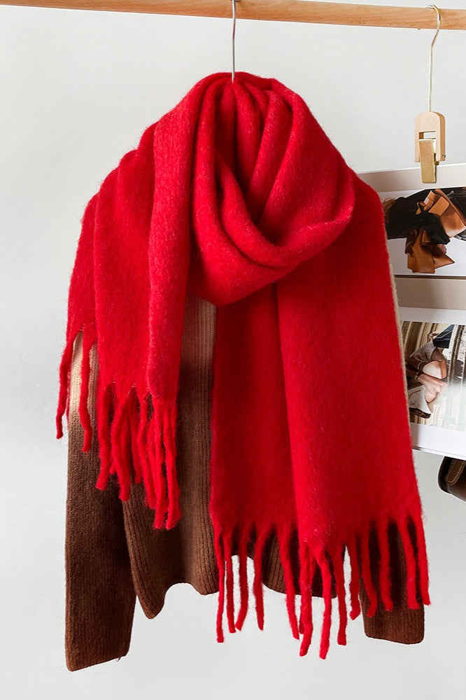 Wool Blend Blush Pink Scarf