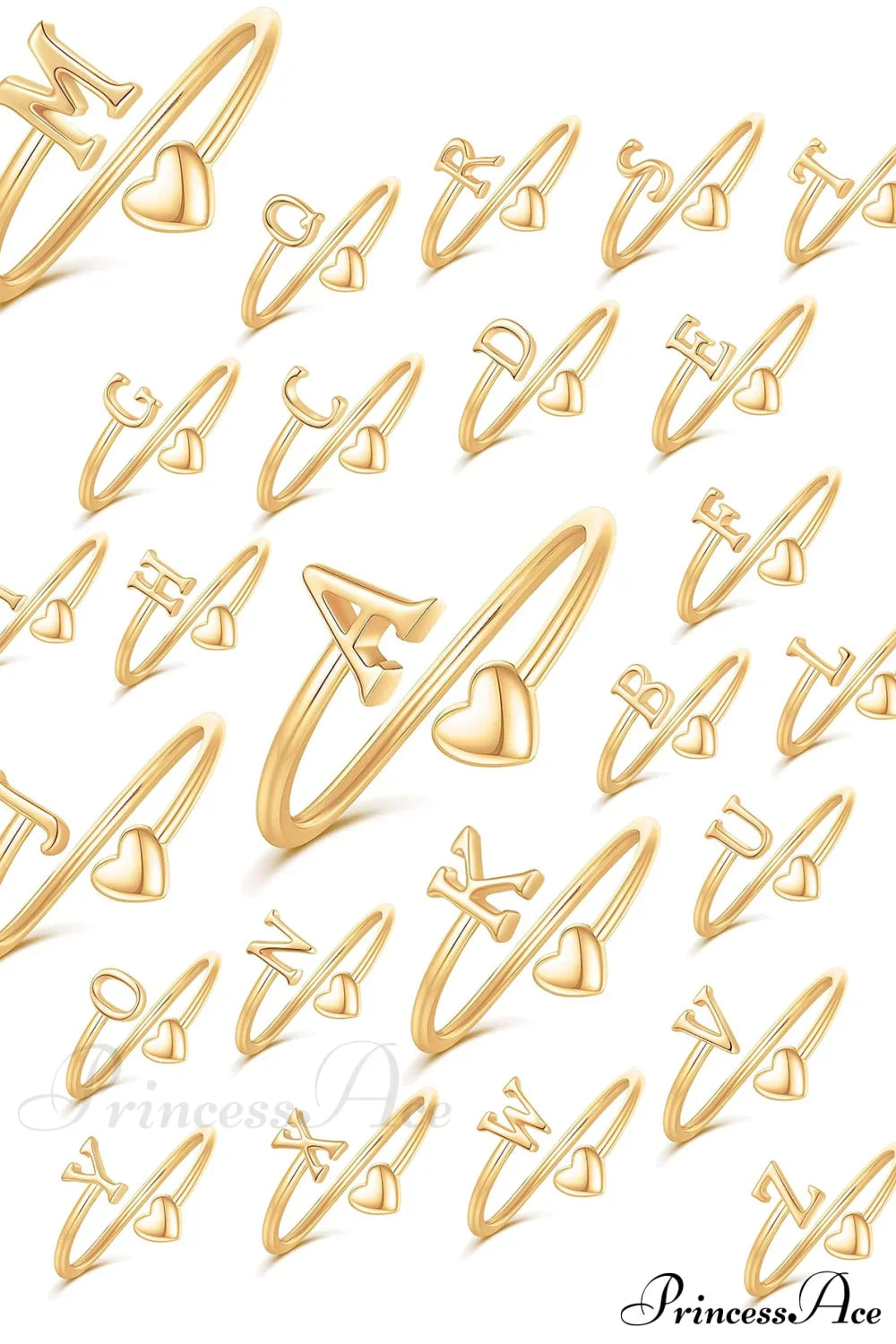 1pc Minimalist Style Heart Shaped Glittery Ring