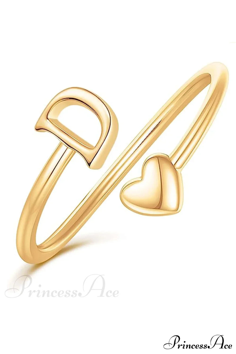 1 pièce Bague scintillante en forme de cœur style minimaliste