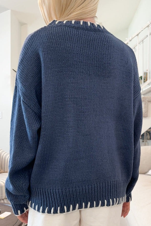 Pullover mit Schleifen-Jacquardstrick