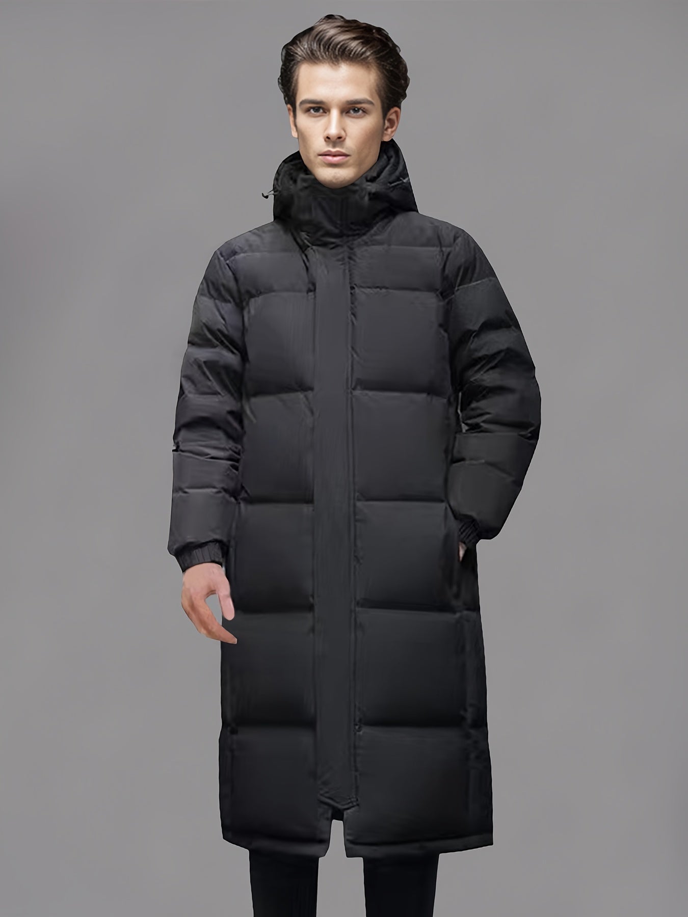 Manteau doudoune long capuche Homme
