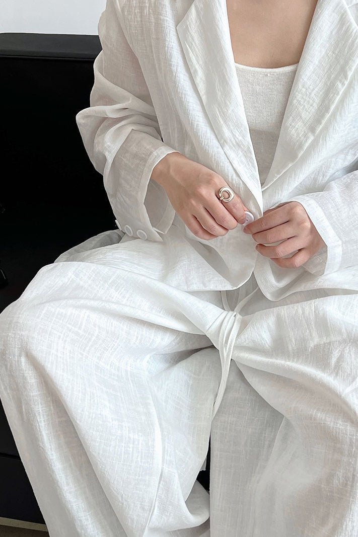 Blazer ligero con apariencia de lino