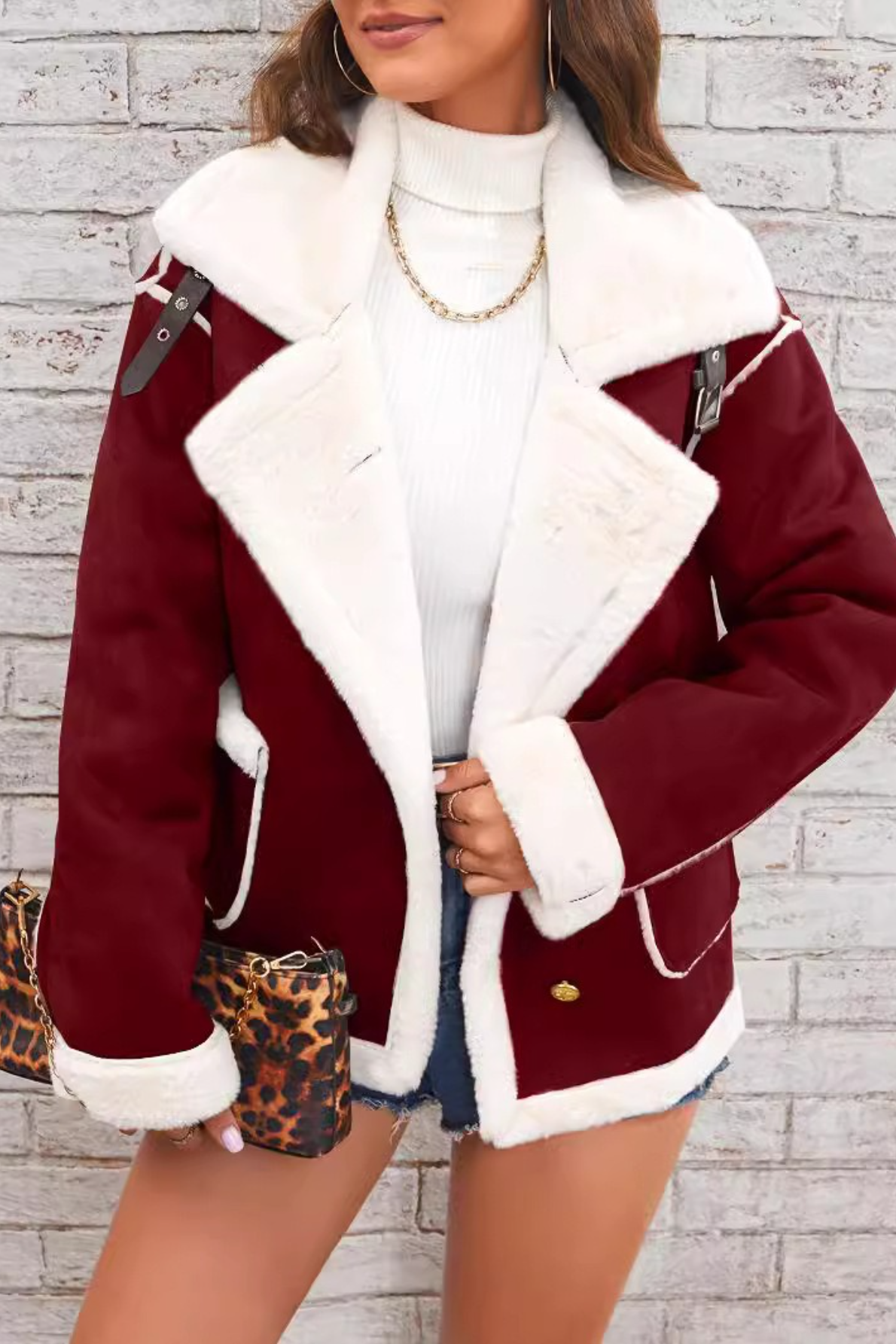 Collared Plush Warm Casual Winter Coat