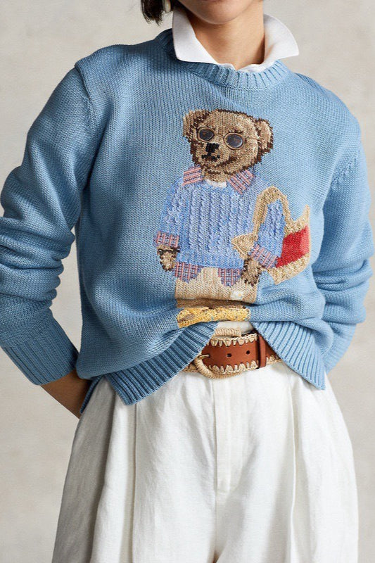 Maglione Classico Ricamato Retrò Morbido