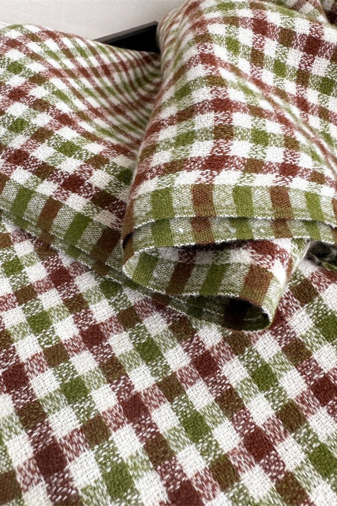 Checkered Thermal Shawl Scarf