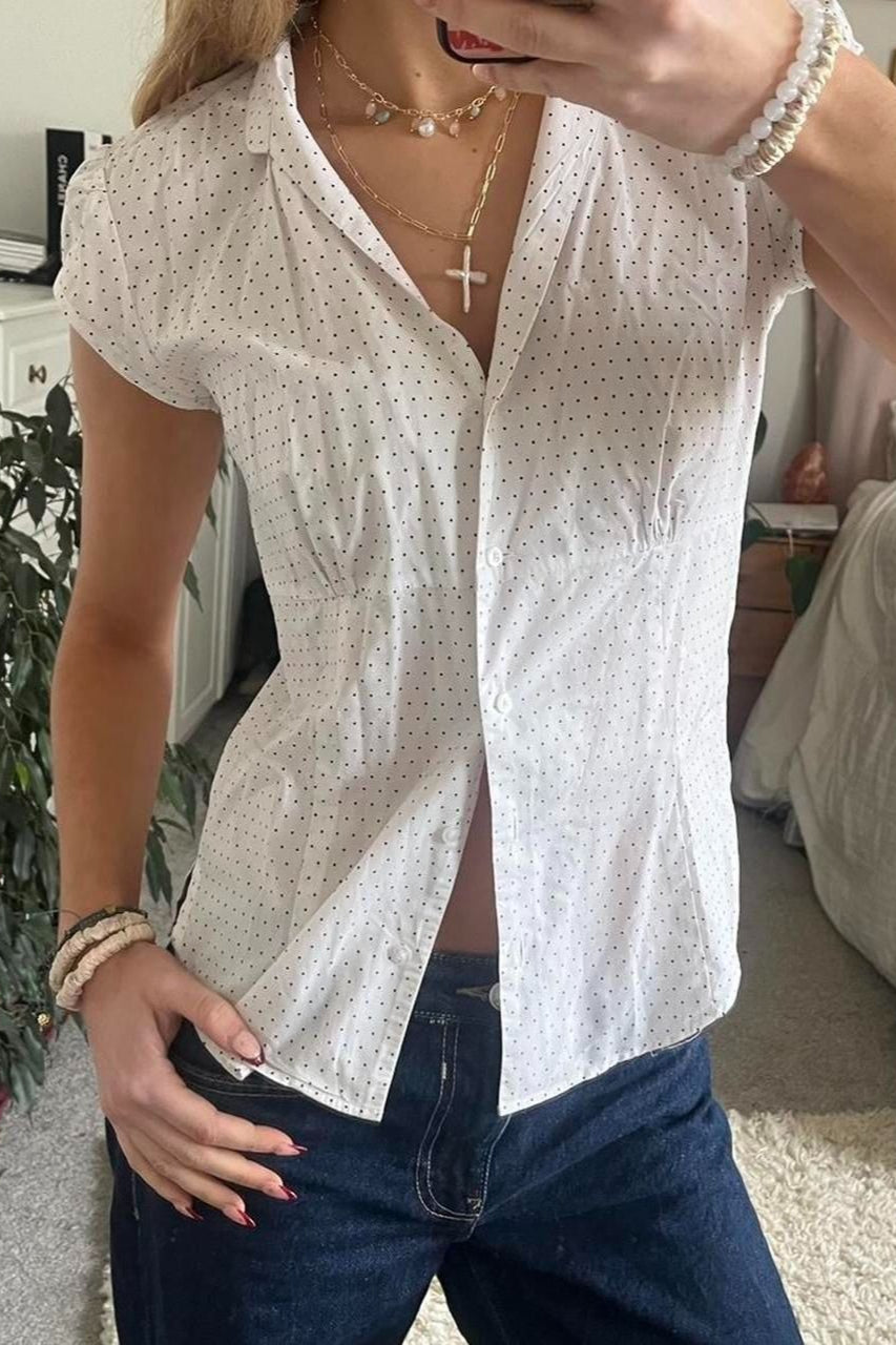 Blusa Versátil Xadrez Vermelho e Branco