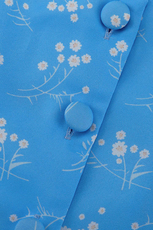 Crew Neck Digital Print Long Sleeve Cardigan Top Two Piece Set