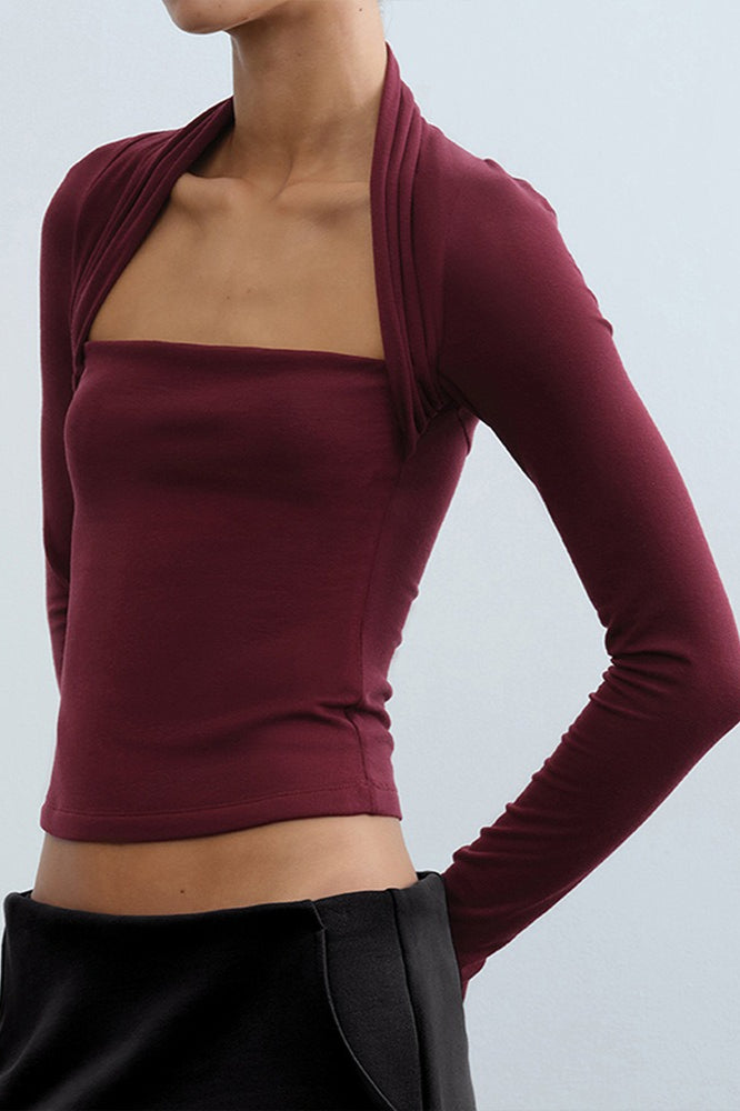 Abnehmbares Umhang-Strickoberteil