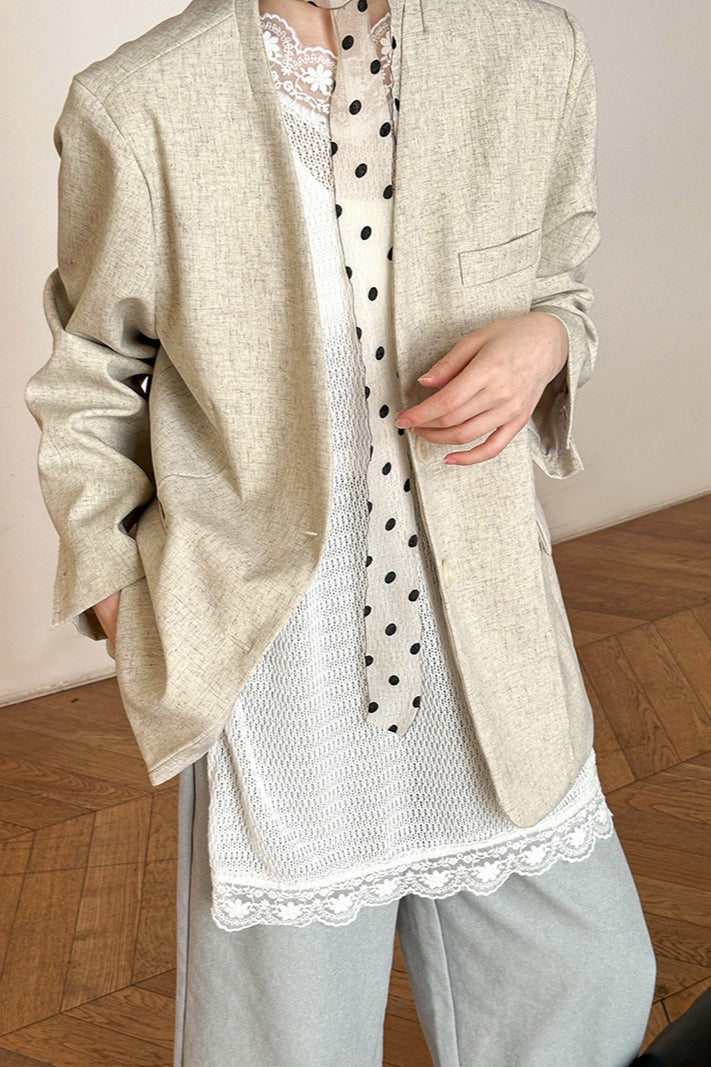 Blazer informal con escote en V