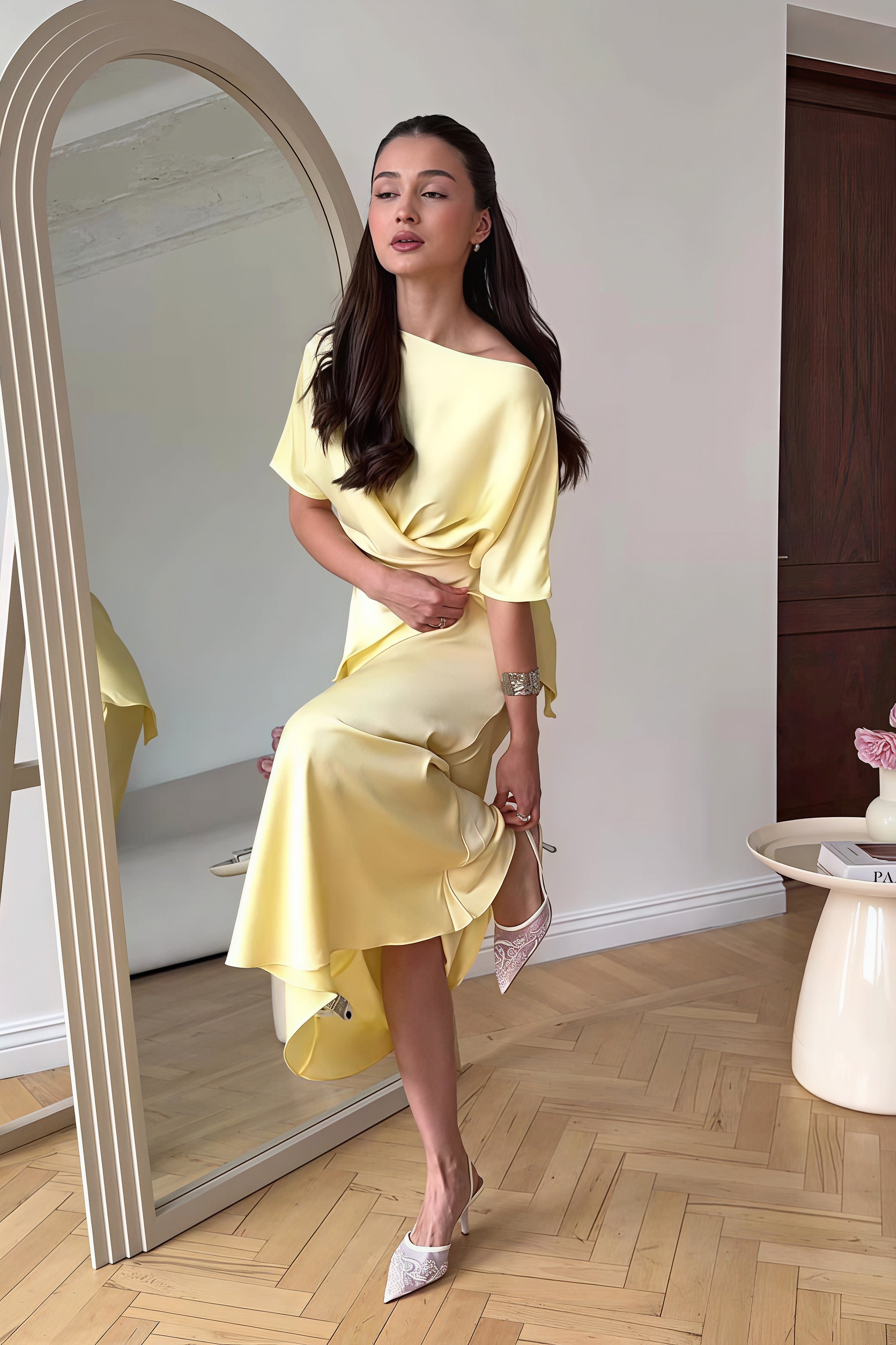 Flowy Elegant Short Sleeve Skirt Set