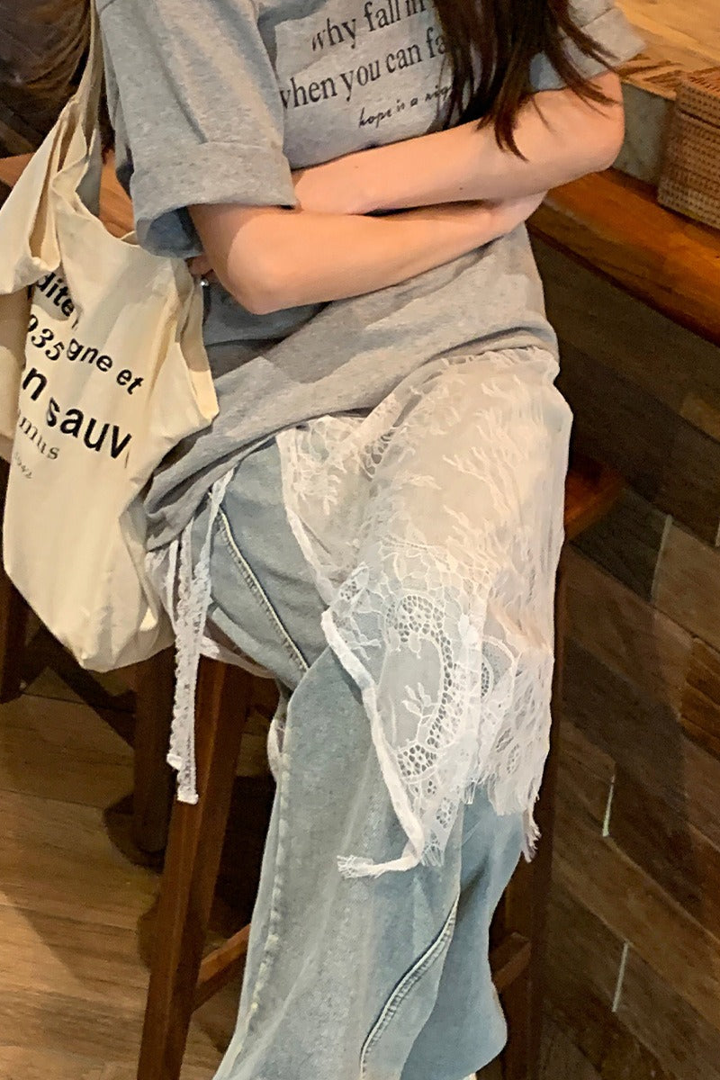 Einzigartiger mehrlagiger Spitzen-Schürzenrock mit Kordelzug, vielseitiger Minirock