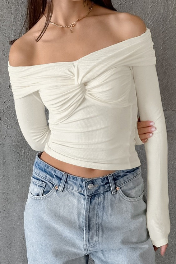 Top de Malha Chique Ombro a Ombro