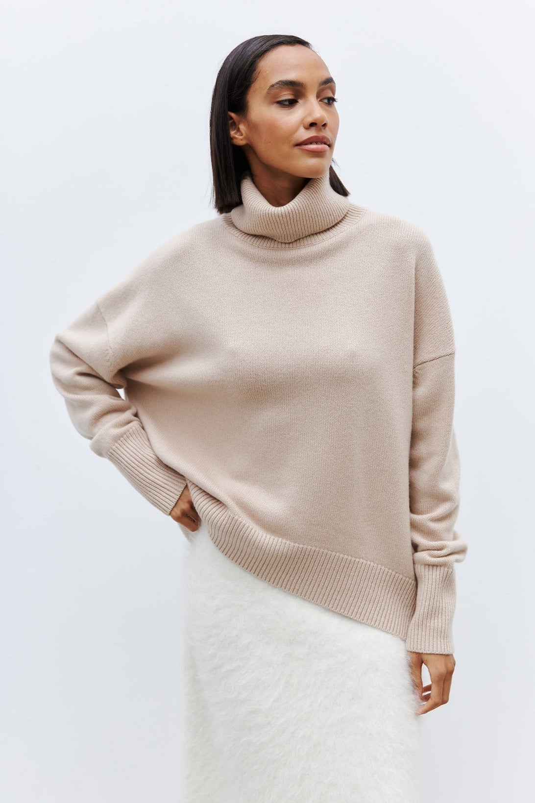 Anti-Pilling Loose Turtleneck Sweater