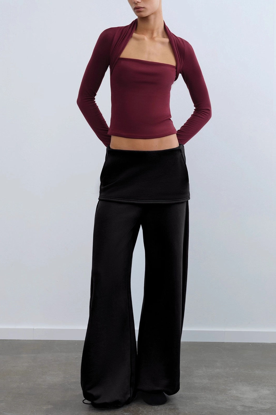 Abnehmbares Umhang-Strickoberteil