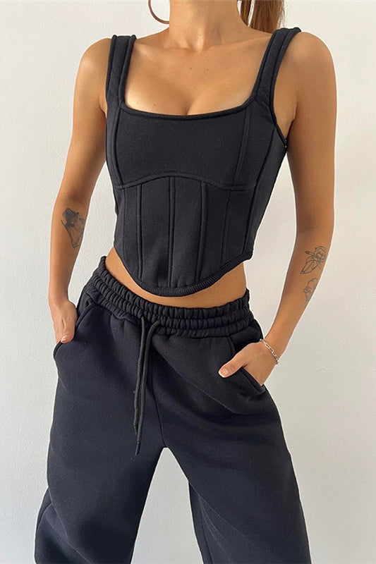 Tank Asymmetrisches Saum Dreiteiliges Set