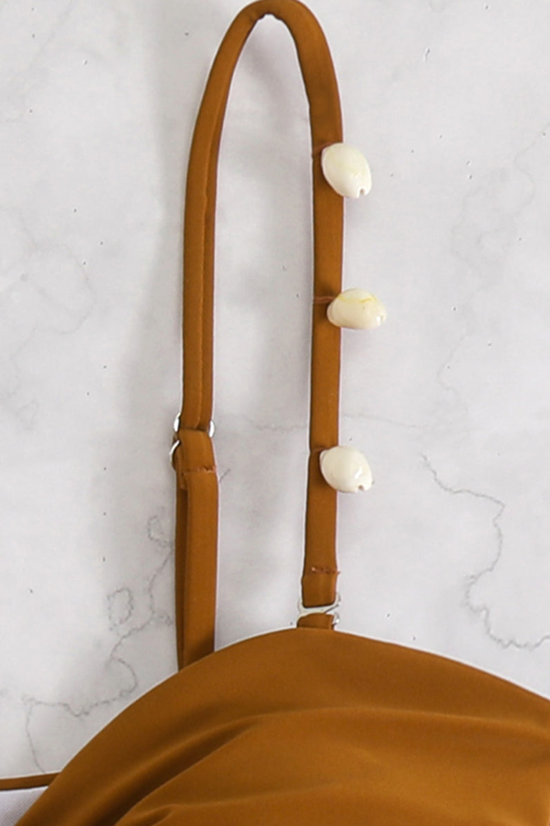 Costume da bagno a due pezzi con nappine da spiaggia