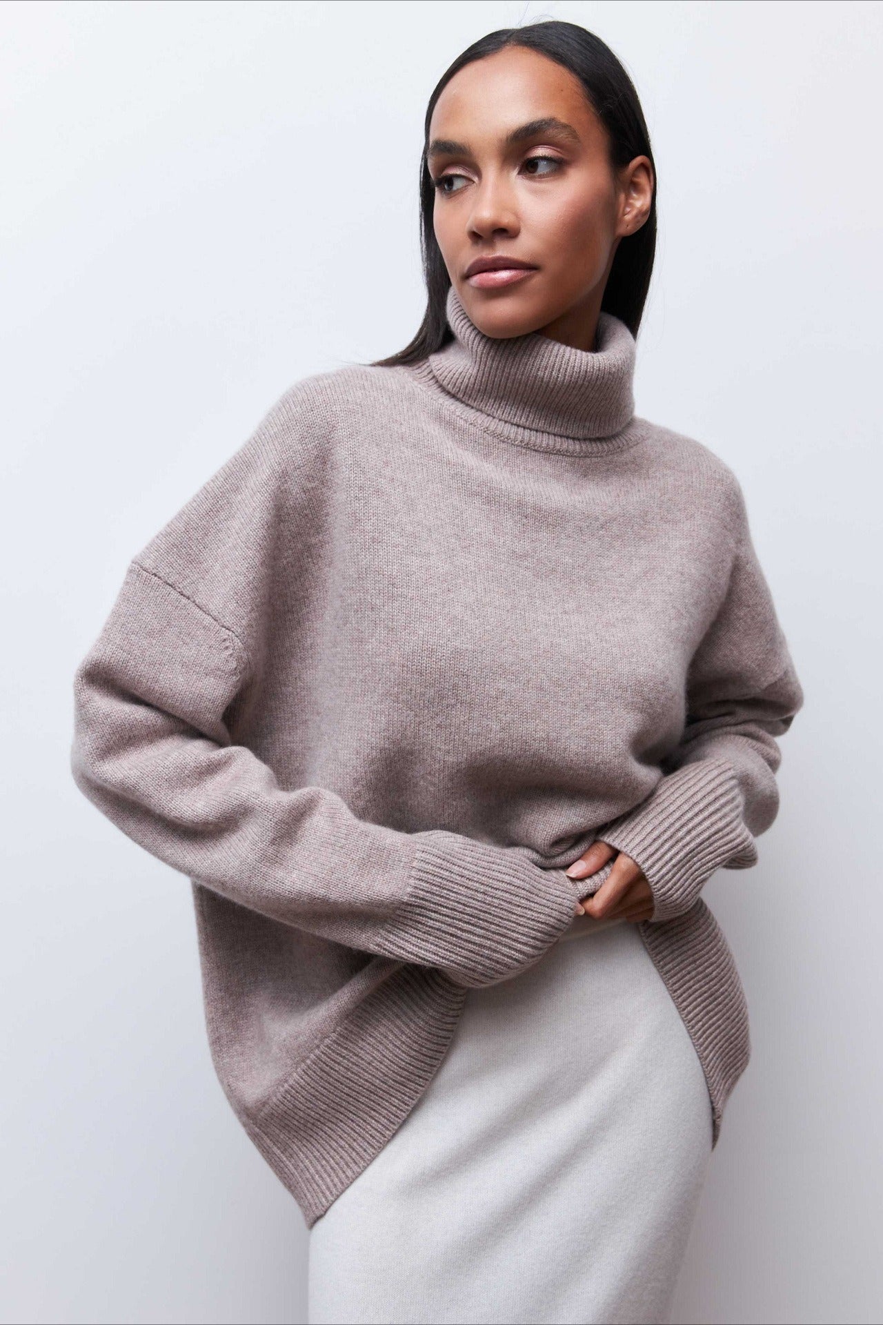 Anti-Pilling Loose Turtleneck Sweater