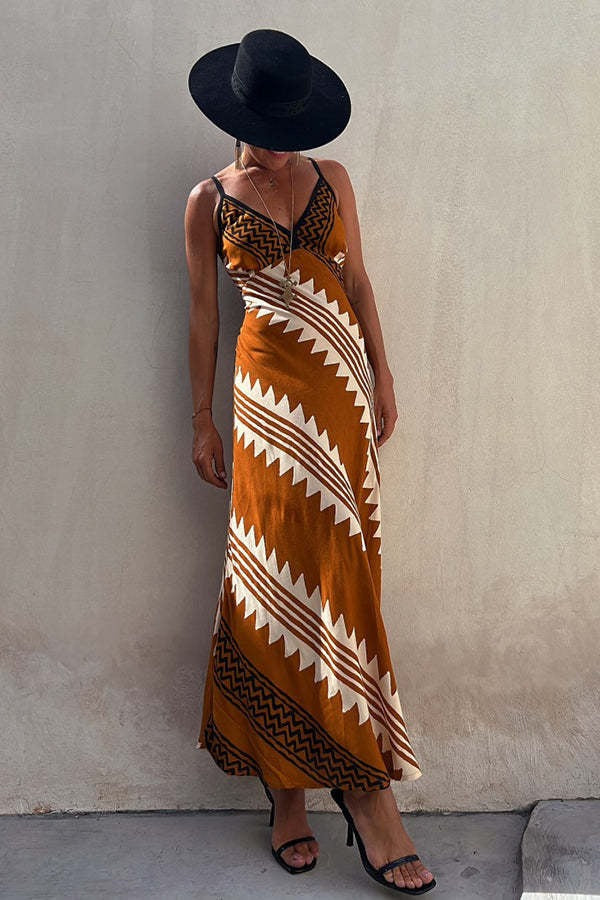 Vestido suelto con flores estilo bohemio