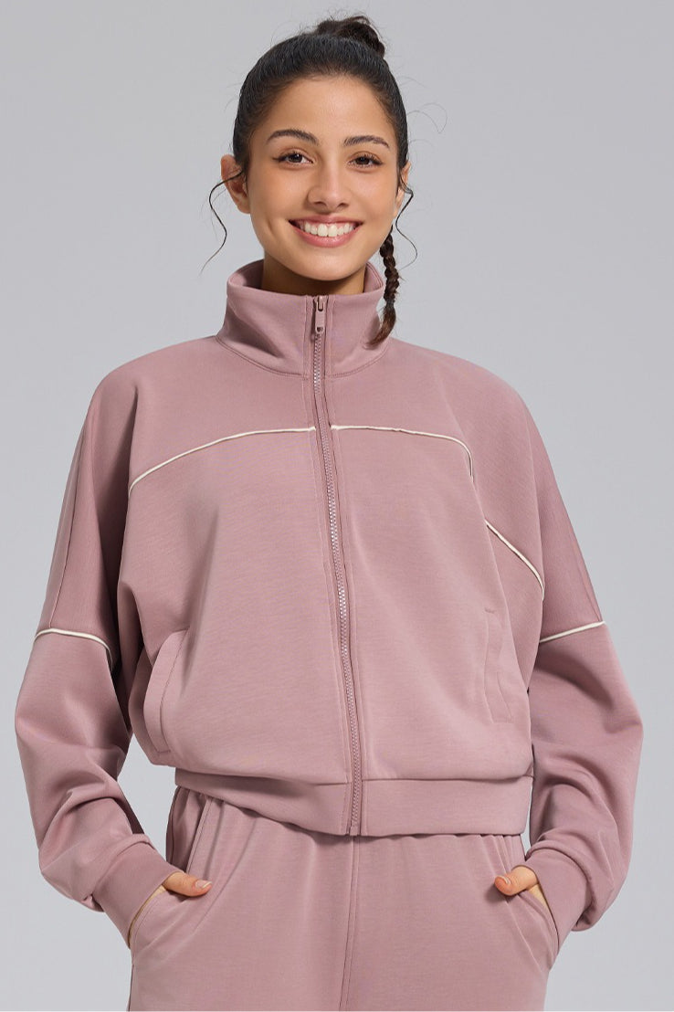 Zip Cardigan Loose Athletic Outdoor Yoga Long Sleeve Jacket