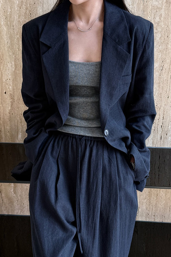 Neformální sako z tencelu a lnu