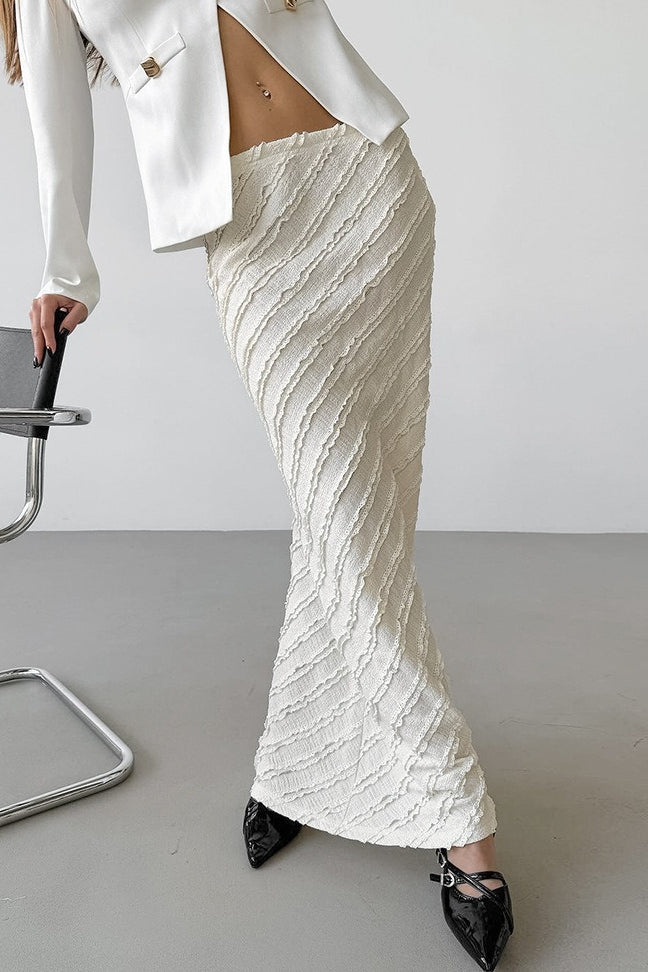 Knit Split Bodycon Maxi Skirt