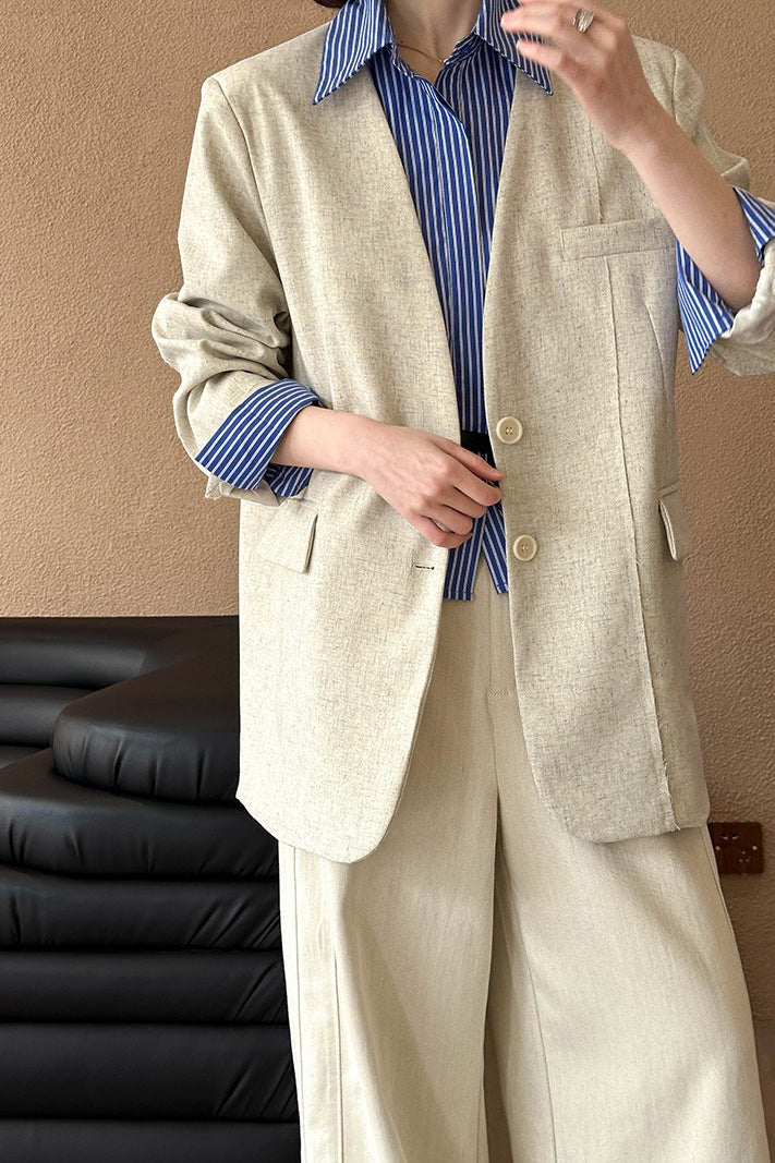 Blazer informal con escote en V