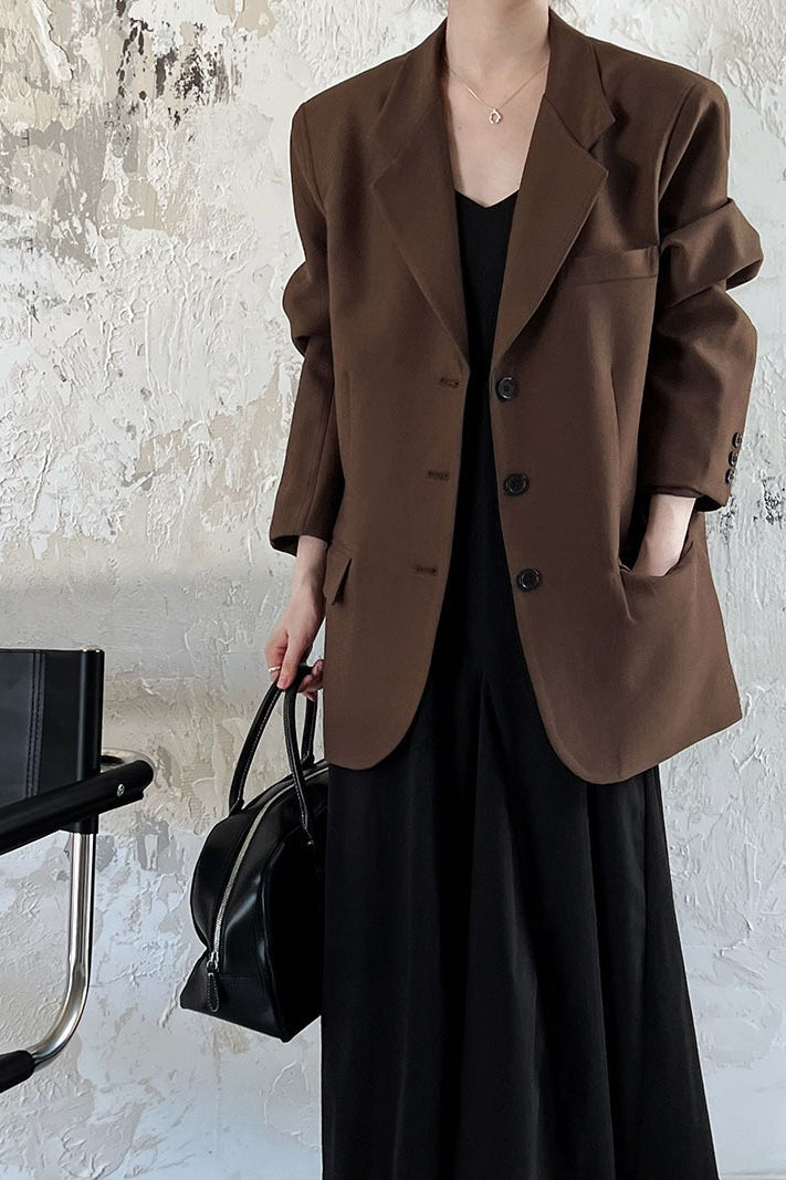 Vintage neformální sako s dlouhým rukávem