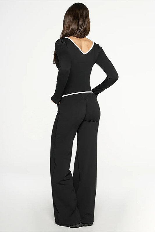 Farbblock Freizeit Schlank Dreiteiliges Set