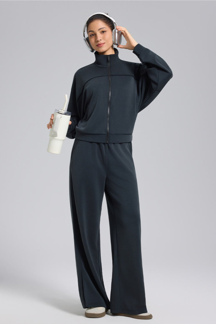 Zip Cardigan Loose Athletic Outdoor Yoga Long Sleeve Jacket