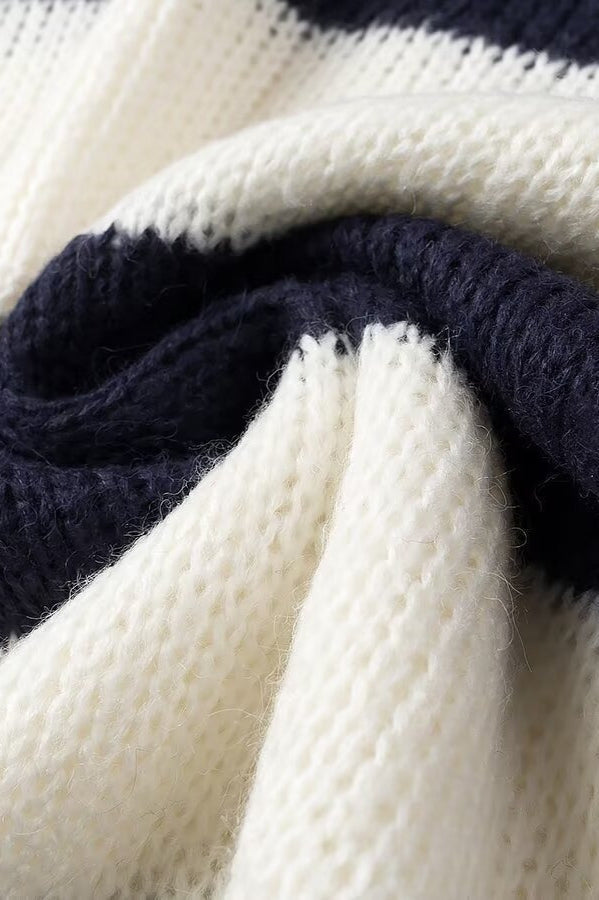 Streetwear Striped Crewneck Casual Stylish Sweater