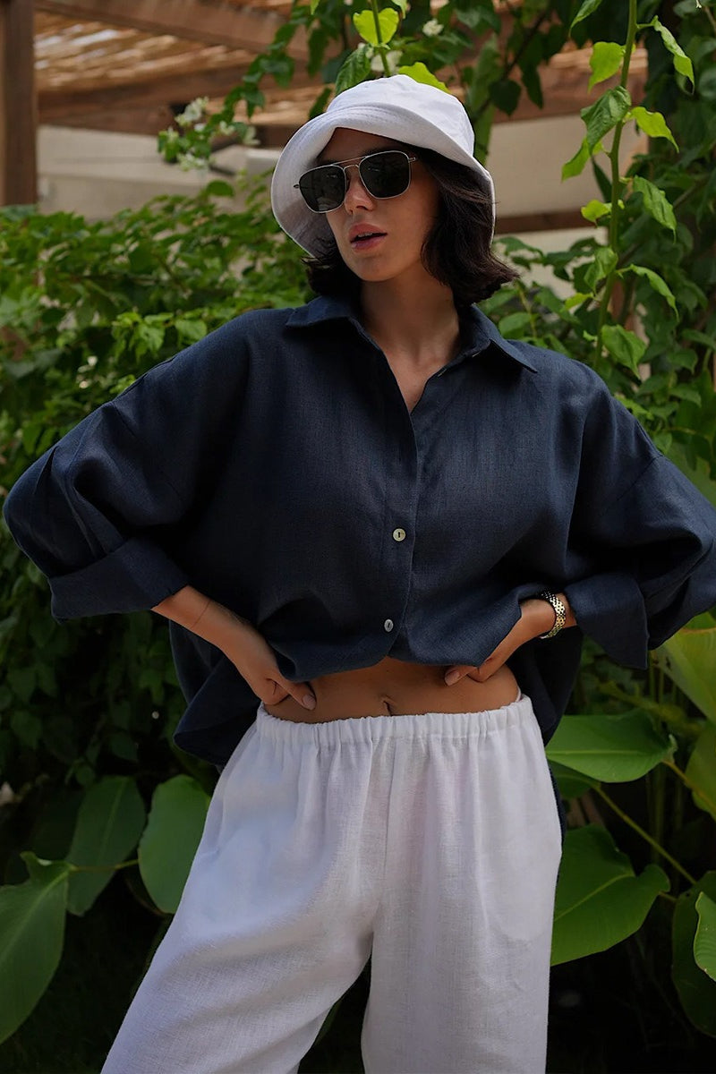 Fashion Solid Loose Casual Commuter Blouse