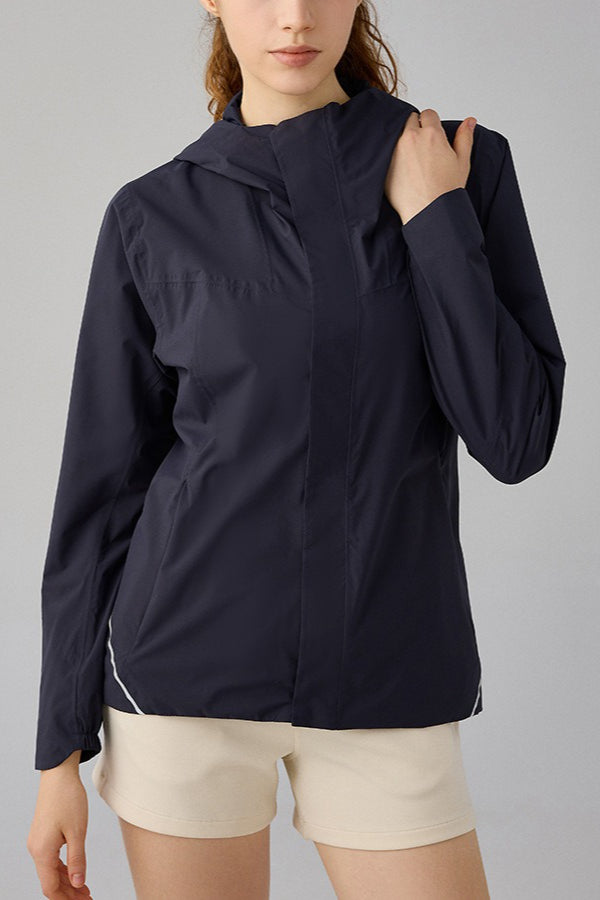 Veste à capuche doublée en polaire coupe-vent