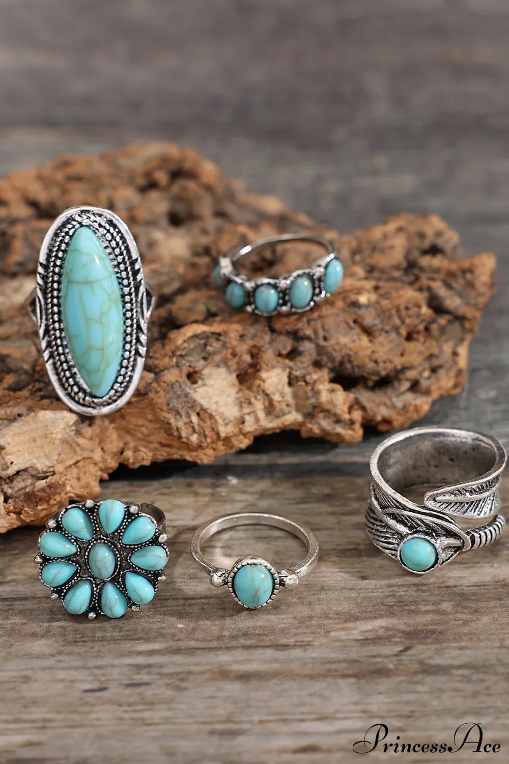 5pcs Vintage & Fashionable & Exquisite Bohemian Ring